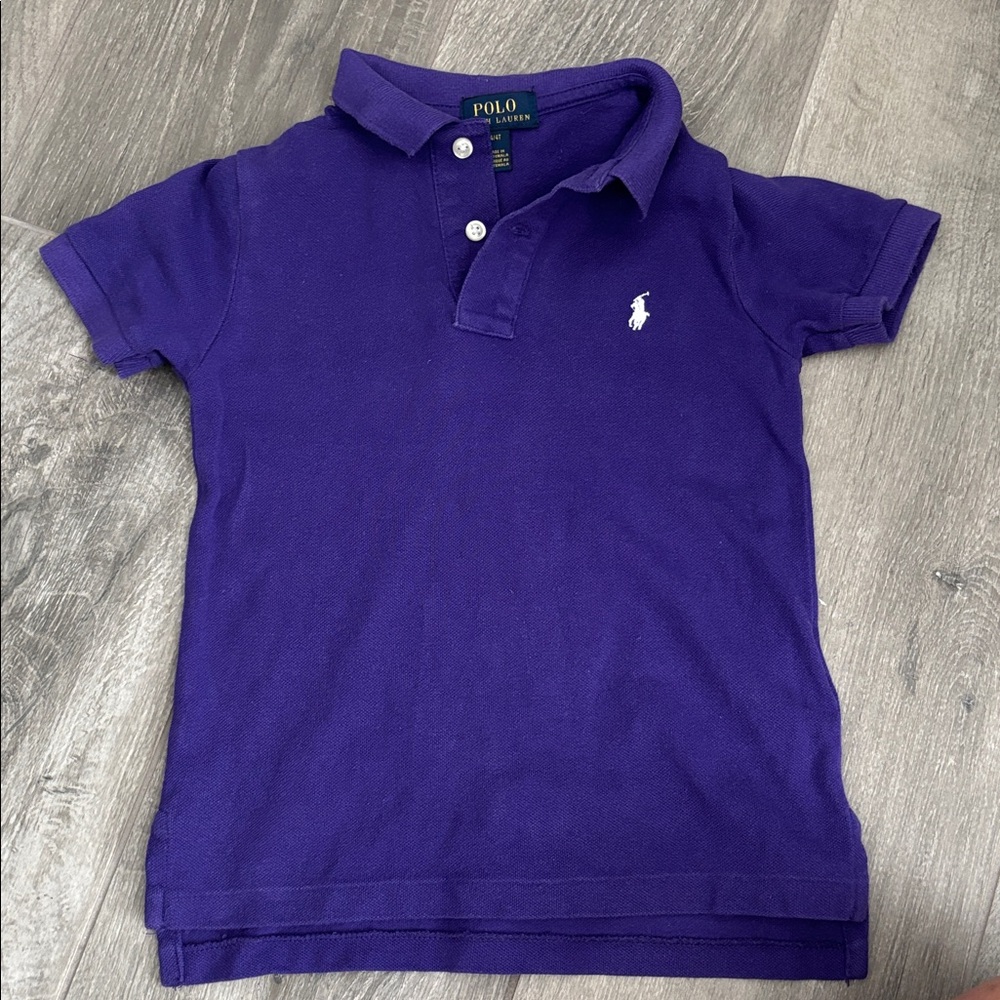 2 BOYS Ralph Lauren Green and Purple Polo Shirts- size 4T - Picture 6 of 6